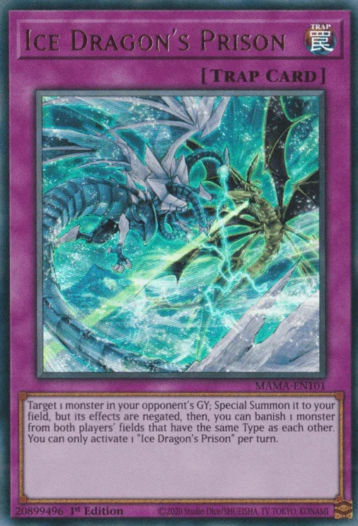 1st Edition, Magnificent Mavens, Normal Trap, Trap, Ultra Rare Ice Dragon's Prison [MAMA-EN101] Ultra Rare - Trading Card World