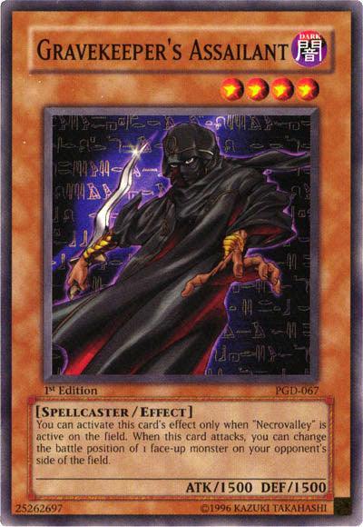 1st Edition, Common, Dark, Effect Monster, Pharaonic Guardian, Spellcaster, Unlimited Gravekeeper's Assailant [PGD-067] Common - Trading Card World