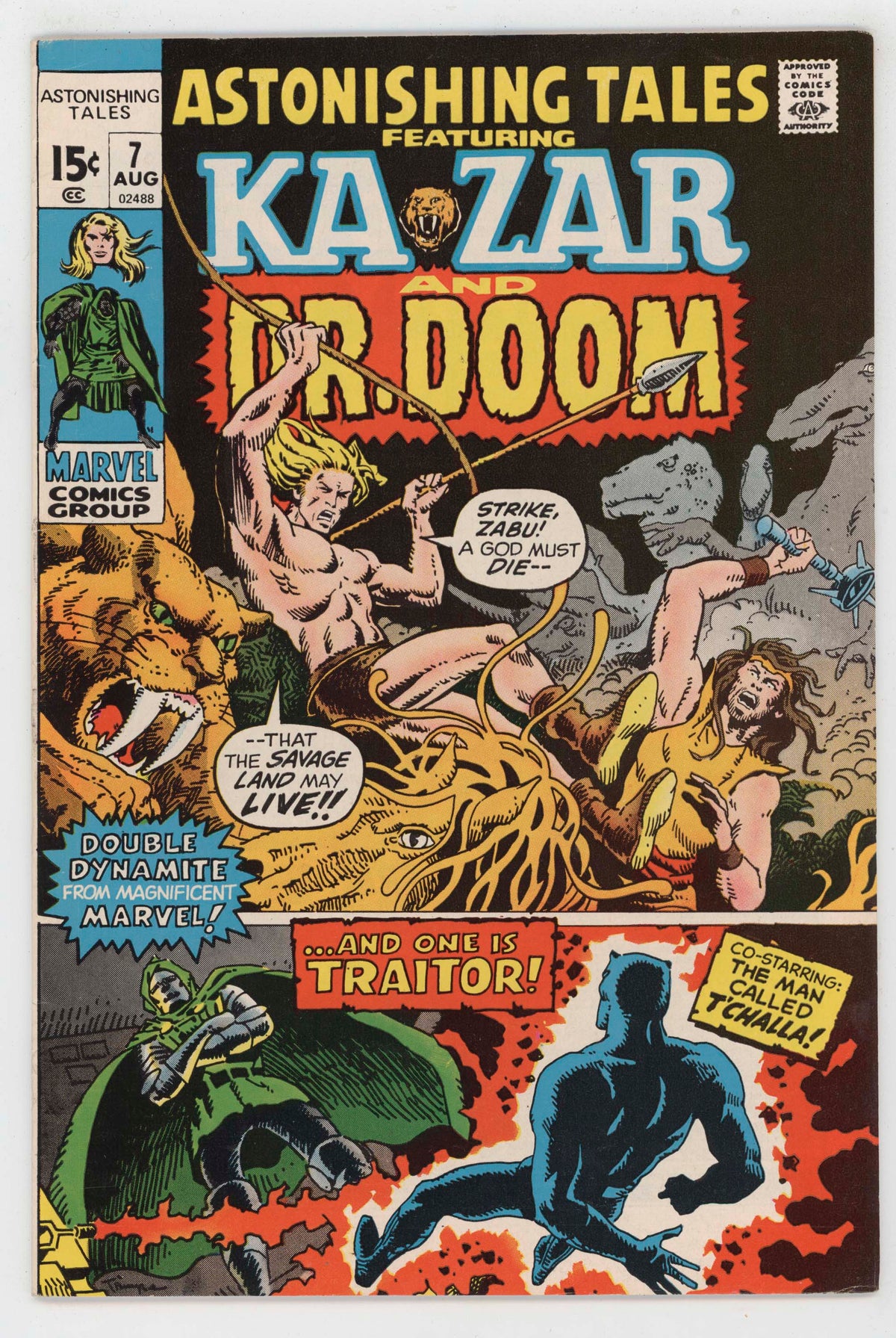 Astonishing Tales 7 Marvel 1971 VF Ka-Zar Doctor Doom Black Panther