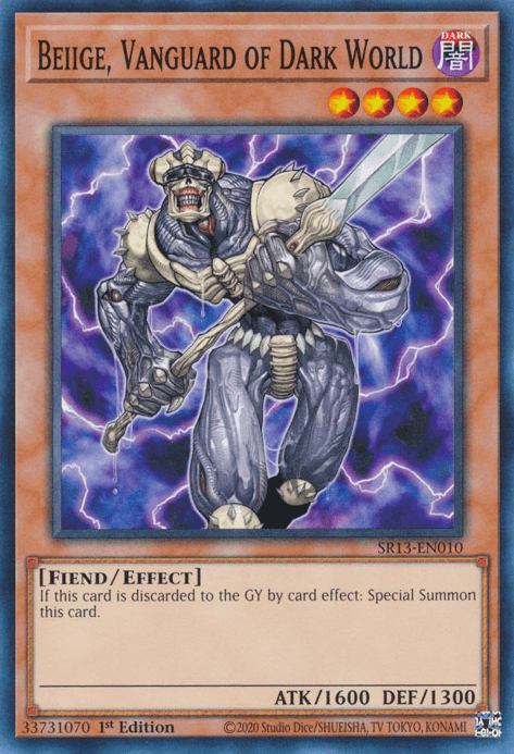 1st Edition, Common, Dark, Effect Monster, Fiend, Structure Deck: Dark World Beiige, Vanguard of Dark World [SR13-EN010] Common - Trading Card World