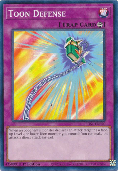 1st Edition, Common, Continuous Trap, Legendary Duelists: Season 1, Trap Toon Defense [LDS1-EN070] Common - Trading Card World