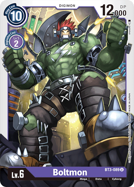 BT3-089, Cyborg, Data, Digimon, Mega, Purple, Release Special Booster Ver.1.0, Uncommon Boltmon [BT3-089] [Release Special Booster Ver.1.0] - Trading Card World