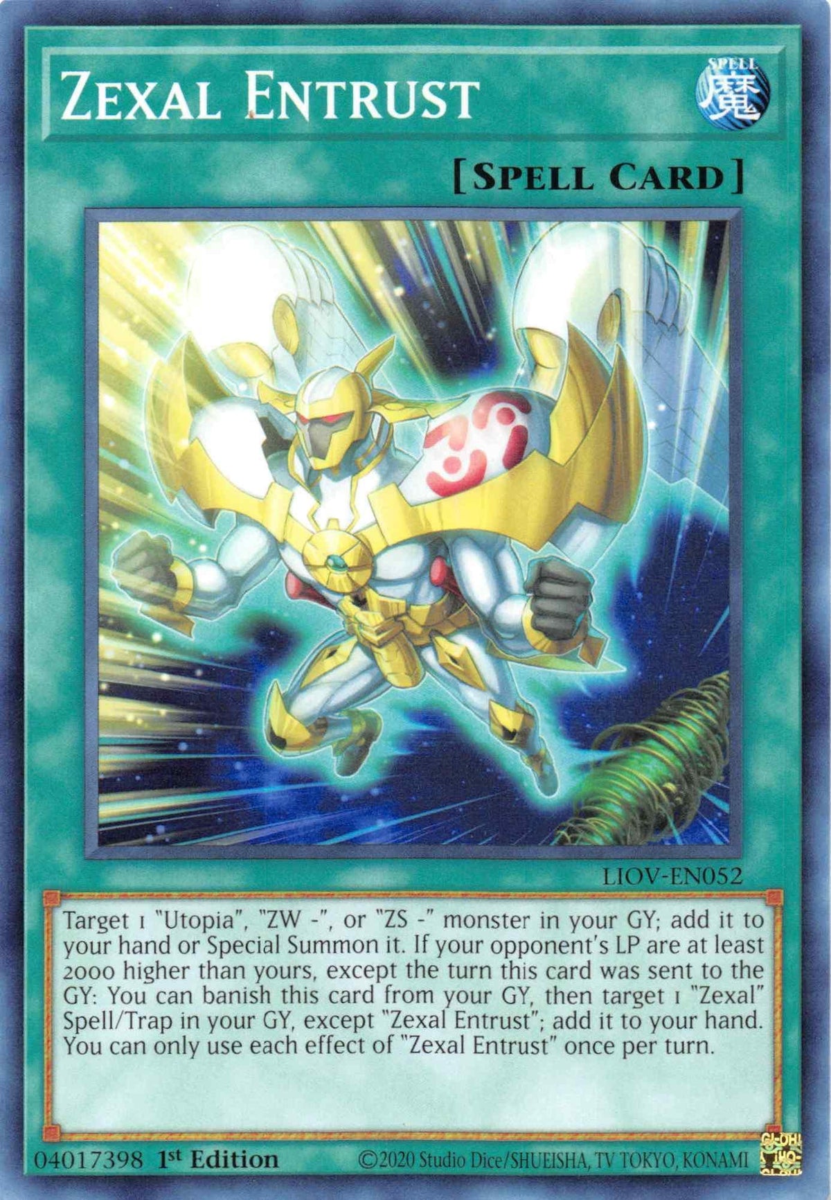 1st Edition, Common, Lightning Overdrive, Normal Spell, Spell Zexal Entrust [LIOV-EN052] Common - Trading Card World