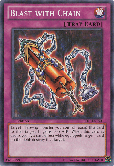 1st Edition, Battle Pack: Epic Dawn, Common, Normal Trap, Trap, Unlimited Blast with Chain [BP01-EN093] Common - Trading Card World