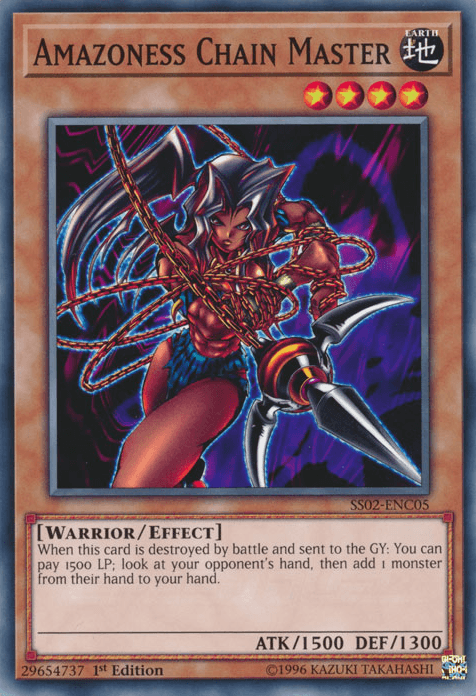 1st Edition, Common, Earth, Effect Monster, Speed Duel: Duelists of Tomorrow, Warrior Amazoness Chain Master [SS02-ENC05] Common - Trading Card World