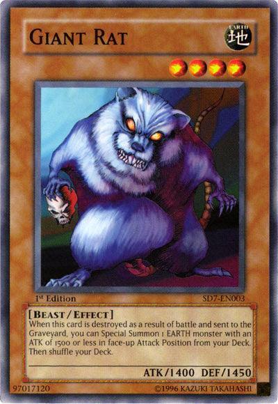 1st Edition, Beast, Common, Earth, Effect Monster, Structure Deck: Invincible Fortress, Unlimited Giant Rat [SD7-EN003] Common - Trading Card World