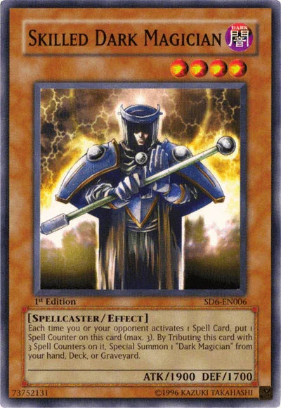 1st Edition, Common, Dark, Effect Monster, Spellcaster, Structure Deck: Spellcaster's Judgment, Unlimited Skilled Dark Magician [SD6-EN006] Common - Trading Card World
