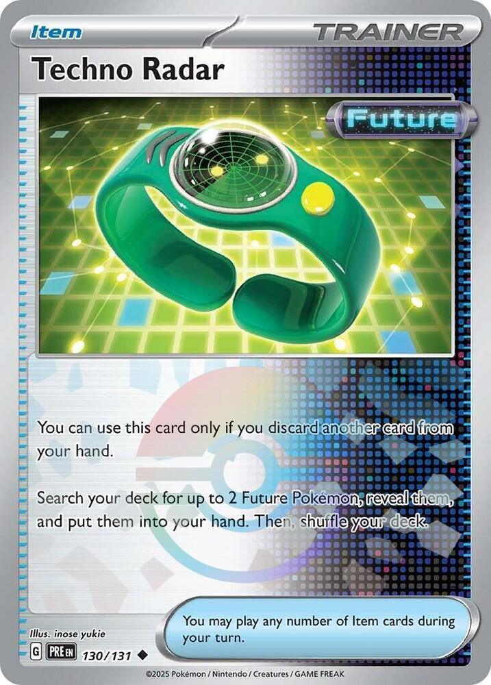 130, Holofoil, Item, Scarlet & Violet: Prismatic Evolutions, Uncommon Techno Radar (130/131) (Poke Ball Pattern) [Scarlet & Violet: Prismatic Evolutions] - Trading Card World