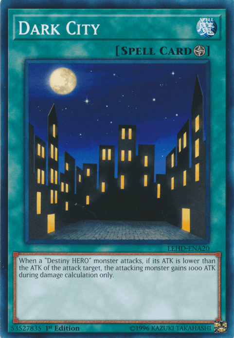1st Edition, Common, Field Spell, Legendary Hero Decks, Spell Dark City [LEHD-ENA20] Common - Trading Card World