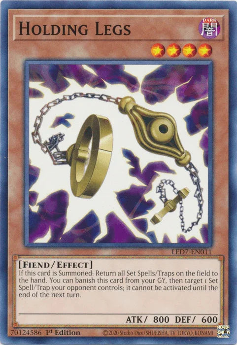 1st Edition, Common, Dark, Effect Monster, Fiend, Legendary Duelists: Rage of Ra, Unlimited Holding Legs [LED7-EN011] Common - Trading Card World