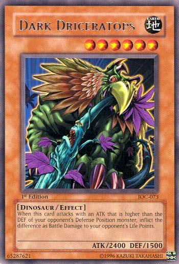 1st Edition, Dinosaur, Earth, Effect Monster, Invasion of Chaos, Rare, Unlimited Dark Driceratops [IOC-073] Rare - Trading Card World