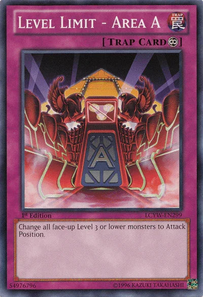 1st Edition, Common, Continuous Trap, Legendary Collection 3: Yugi's World, Trap, Unlimited Level Limit - Area A [LCYW-EN299] Common - Trading Card World