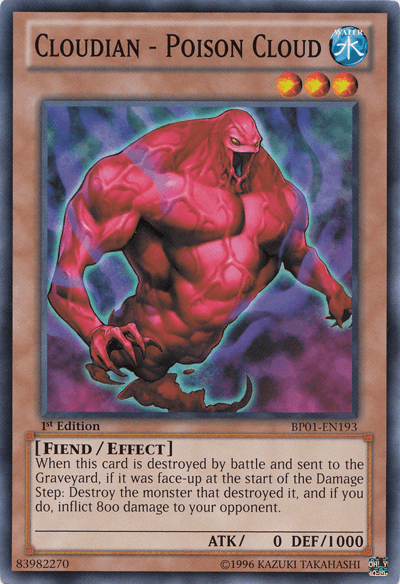 1st Edition, Battle Pack: Epic Dawn, Common, Effect Monster, Fiend, Unlimited, Water Cloudian - Poison Cloud [BP01-EN193] Common - Trading Card World