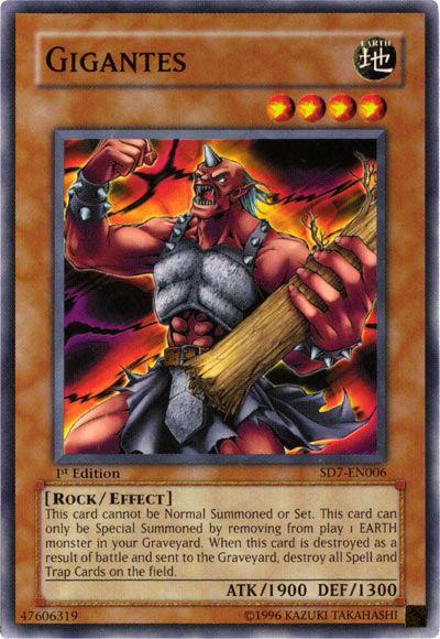 1st Edition, Common, Earth, Effect Monster, Rock, Structure Deck: Invincible Fortress, Unlimited Gigantes [SD7-EN006] Common - Trading Card World