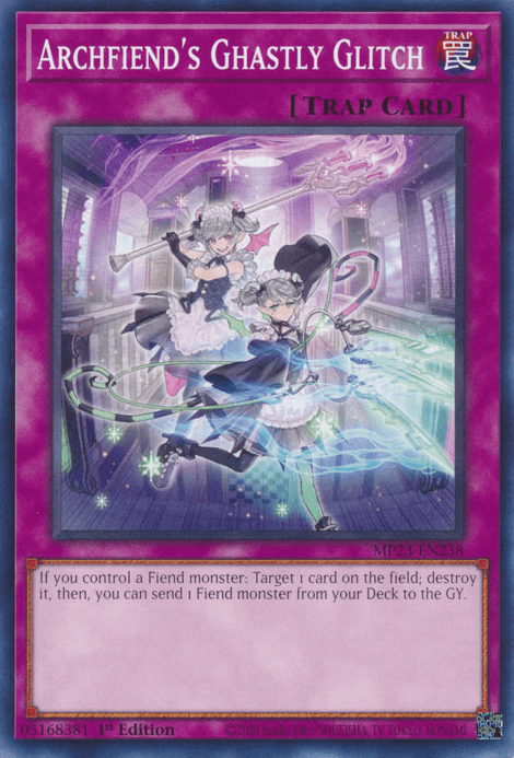 1st Edition, Common, Dueling Heroes Collectors Tin - Mega Pack (25th Anniversary Edition), Normal Trap, Trap Archfiend's Ghastly Glitch [MP23-EN238] Common - Trading Card World