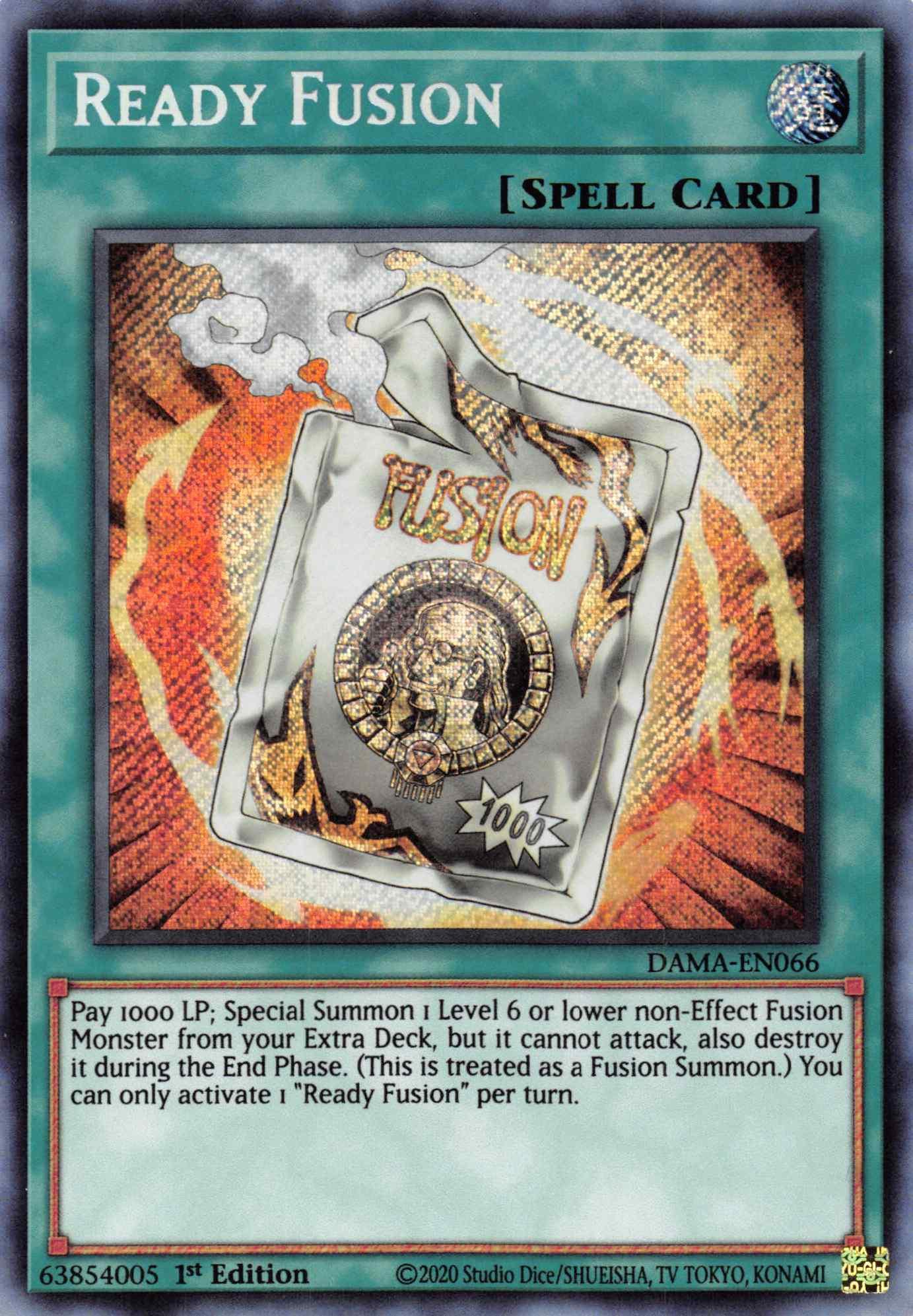 1st Edition, Dawn of Majesty, Normal Spell, Secret Rare, Spell Ready Fusion [DAMA-EN066] Secret Rare - Trading Card World