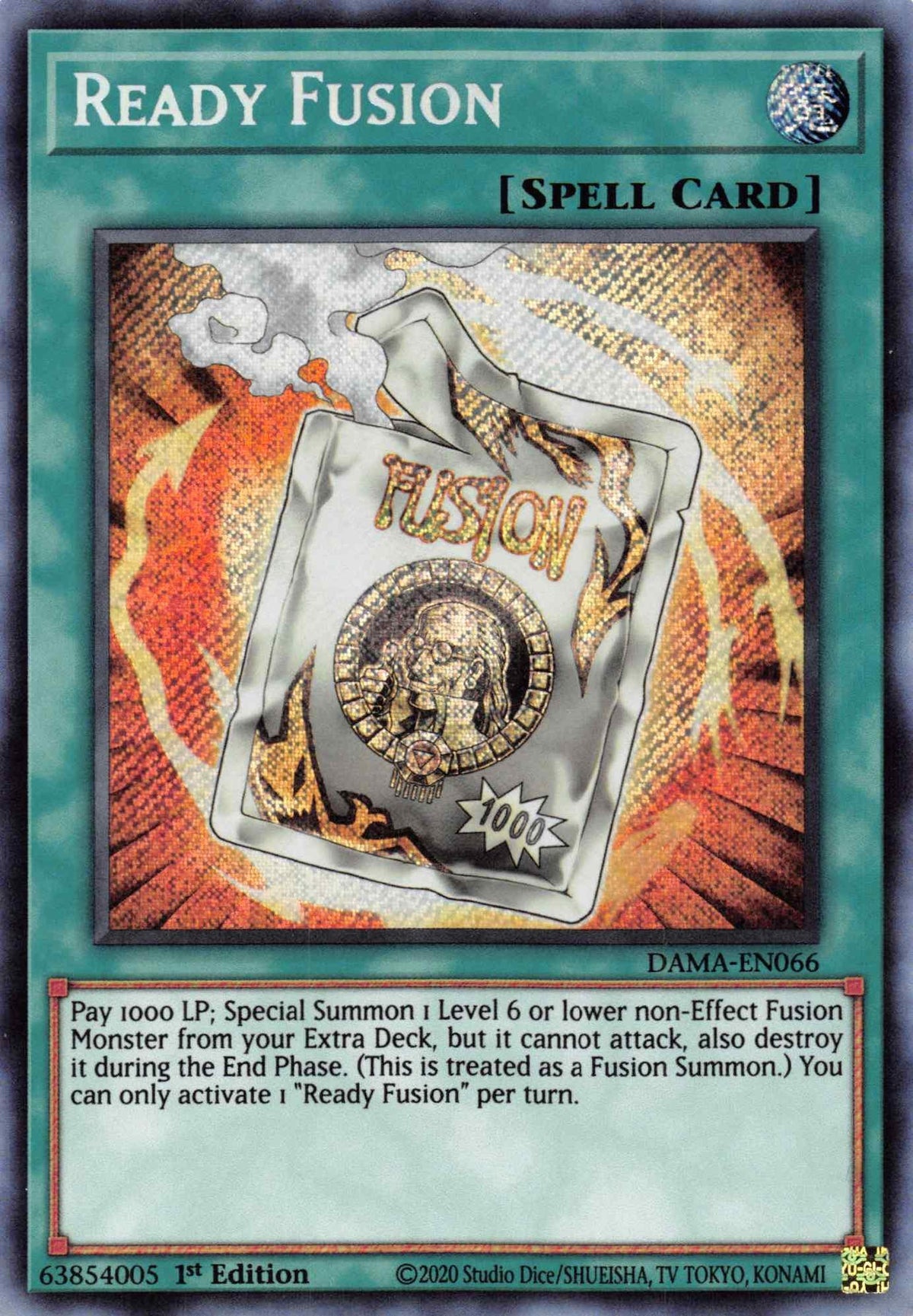 1st Edition, Dawn of Majesty, Normal Spell, Secret Rare, Spell Ready Fusion [DAMA-EN066] Secret Rare - Trading Card World