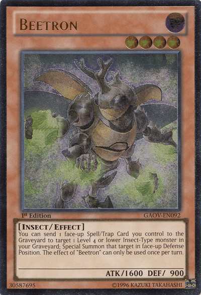 1st Edition, Dark, Effect Monster, Galactic Overlord, Insect, Ultimate Rare, Unlimited Beetron [GAOV-EN092] Ultimate Rare - Trading Card World
