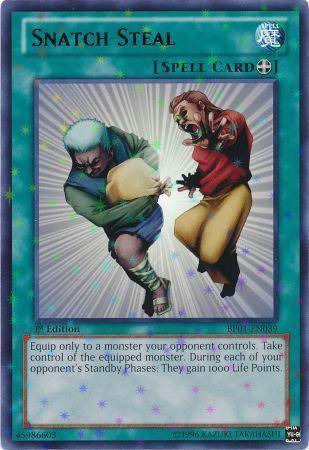 1st Edition, Battle Pack: Epic Dawn, Equip Spell, Spell, Starfoil Rare, Unlimited Snatch Steal [BP01-EN039] Starfoil Rare - Trading Card World