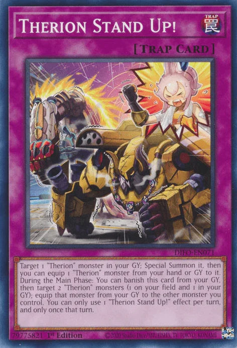 1st Edition, Common, Dimension Force, Normal Trap, Trap Therion Stand Up! [DIFO-EN071] Common - Trading Card World