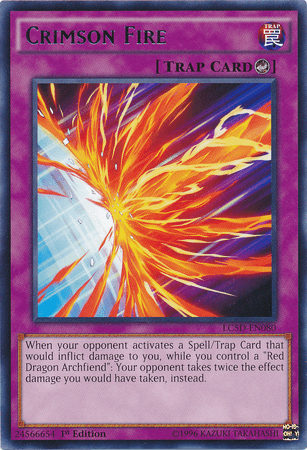 1st Edition, Counter Trap, Legendary Collection 5D's, Rare, Trap Crimson Fire [LC5D-EN080] Rare - Trading Card World