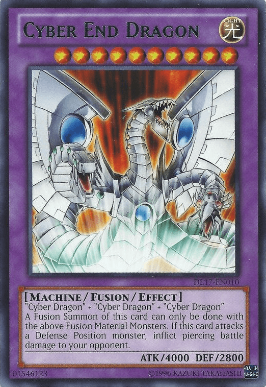 Duelist League Promo, Fusion/Effect Monster, Light, Machine, Rare, Unlimited Cyber End Dragon (Green) [DL17-EN010] Rare - Trading Card World