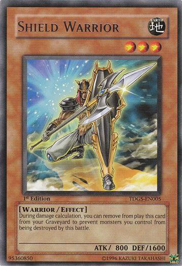 1st Edition, Earth, Effect Monster, Rare, The Duelist Genesis, Unlimited, Warrior Shield Warrior [TDGS-EN005] Rare - Trading Card World