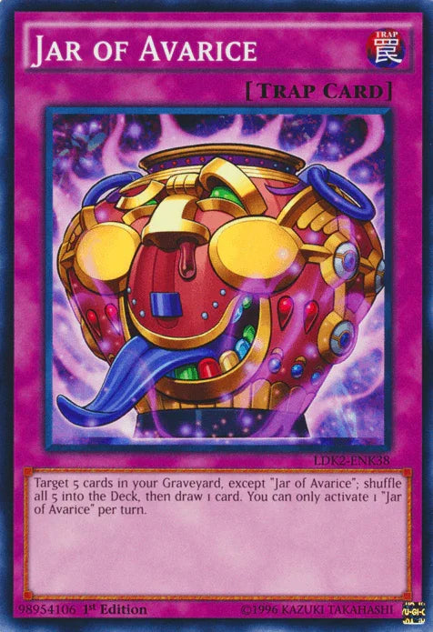 1st Edition, Common, Legendary Decks II, Normal Spell, Trap, Unlimited Jar of Avarice [LDK2-ENK38] Common - Trading Card World
