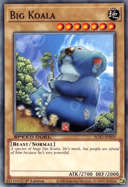 1st Edition, Beast, Common, Earth, Normal Monster, Speed Duel GX: Duel Academy Box Big Koala [SGX1-ENI02] Common - Trading Card World