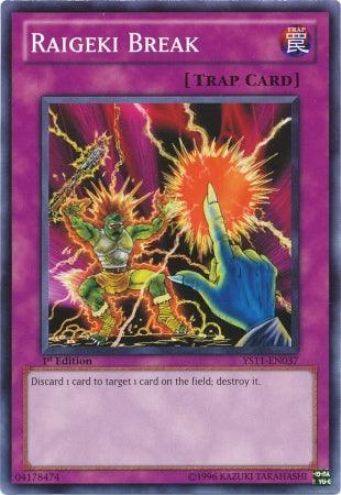1st Edition, Common, Normal Trap, Starter Deck: Dawn of the Xyz, Trap Raigeki Break [YS11-EN037] Common - Trading Card World