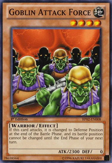 1st Edition, Battle Pack 2: War of the Giants, Earth, Effect Monster, Mosaic Rare, Unlimited, Warrior Goblin Attack Force [BP02-EN008] Mosaic Rare - Trading Card World
