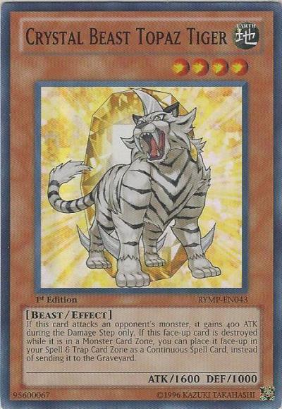 1st Edition, Beast, Earth, Effect Monster, Ra Yellow Mega Pack, Super Rare, Unlimited Crystal Beast Topaz Tiger [RYMP-EN043] Super Rare - Trading Card World