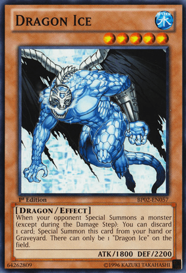 1st Edition, Battle Pack 2: War of the Giants, Common, Dragon, Effect Monster, Unlimited, Water Dragon Ice [BP02-EN057] Common - Trading Card World