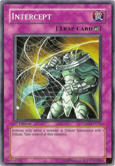 1st Edition, Counter Trap, Super Rare, The Duelist Genesis, Trap, Unlimited Intercept [TDGS-EN076] Super Rare - Trading Card World