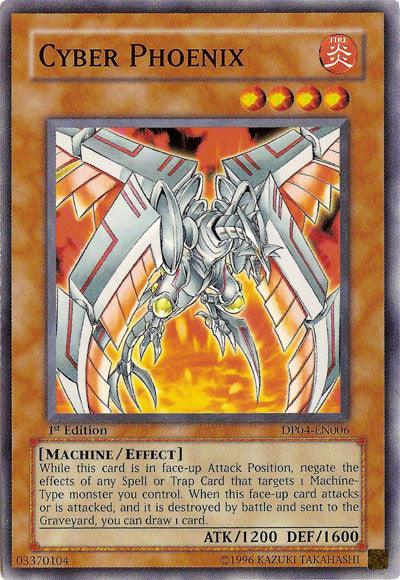 1st Edition, Common, Duelist Pack 4: Zane Truesdale, Effect Monster, Fire, Machine, Unlimited Cyber Phoenix [DP04-EN006] Common - Trading Card World