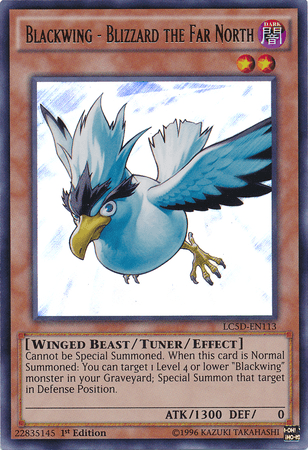 1st Edition, Dark, Legendary Collection 5D's, Tuner/Effect Monster, Ultra Rare, Winged Beast Blackwing - Blizzard the Far North [LC5D-EN113] Ultra Rare - Trading Card World