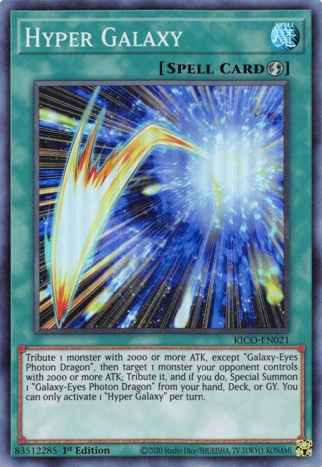 1st Edition, King's Court, Quick-Play Spell, Spell, Super Rare Hyper Galaxy (Super Rare) [KICO-EN021] Super Rare - Trading Card World