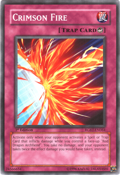 1st Edition, Common, Counter Trap, Raging Battle, Trap, Unlimited Crimson Fire [RGBT-EN064] Common - Trading Card World