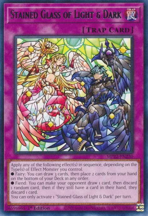 1st Edition, 2022 Tin of the Pharaoh's Gods, Normal Trap, Rare, Trap Stained Glass of Light & Dark [MP22-EN230] Rare - Trading Card World