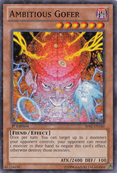 1st Edition, Battle Pack: Epic Dawn, Dark, Effect Monster, Fiend, Starfoil Rare, Unlimited Ambitious Gofer [BP01-EN160] Starfoil Rare - Trading Card World