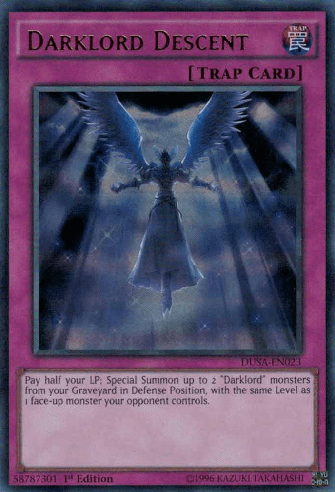 1st Edition, Duelist Saga, Normal Trap, Trap, Ultra Rare Darklord Descent [DUSA-EN023] Ultra Rare - Trading Card World