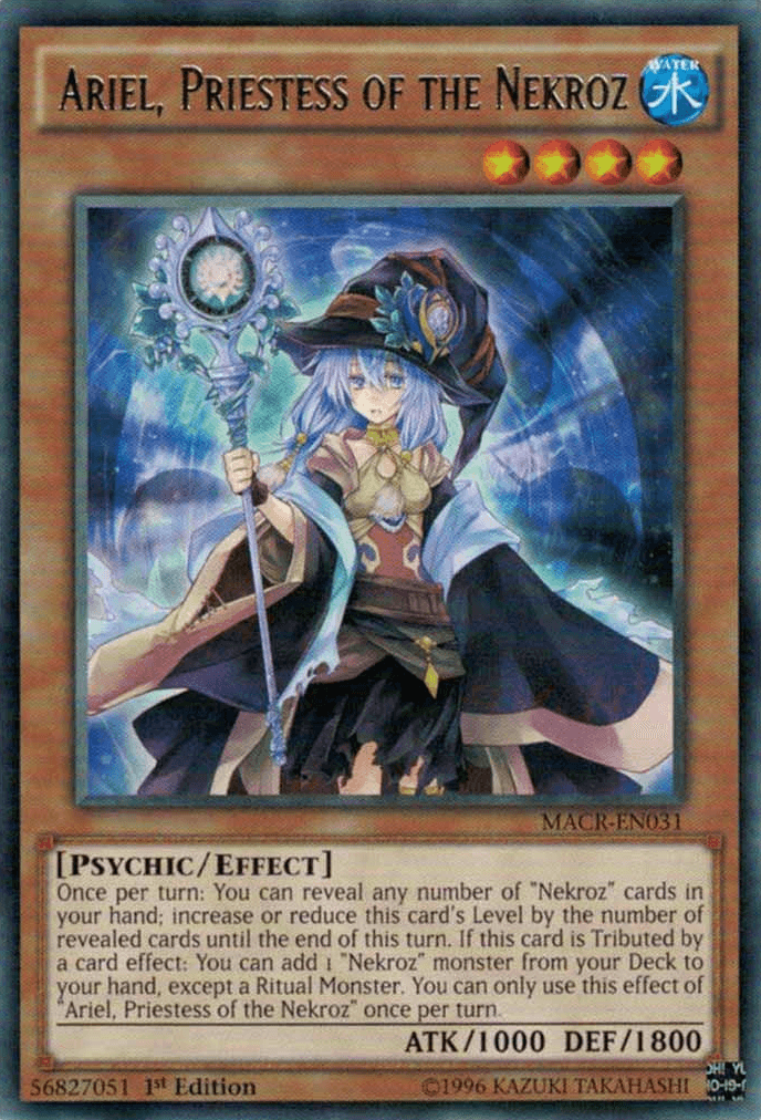 1st Edition, Effect Monster, Maximum Crisis, Psychic, Rare, Unlimited, Water Ariel, Priestess of the Nekroz [MACR-EN031] Rare - Trading Card World