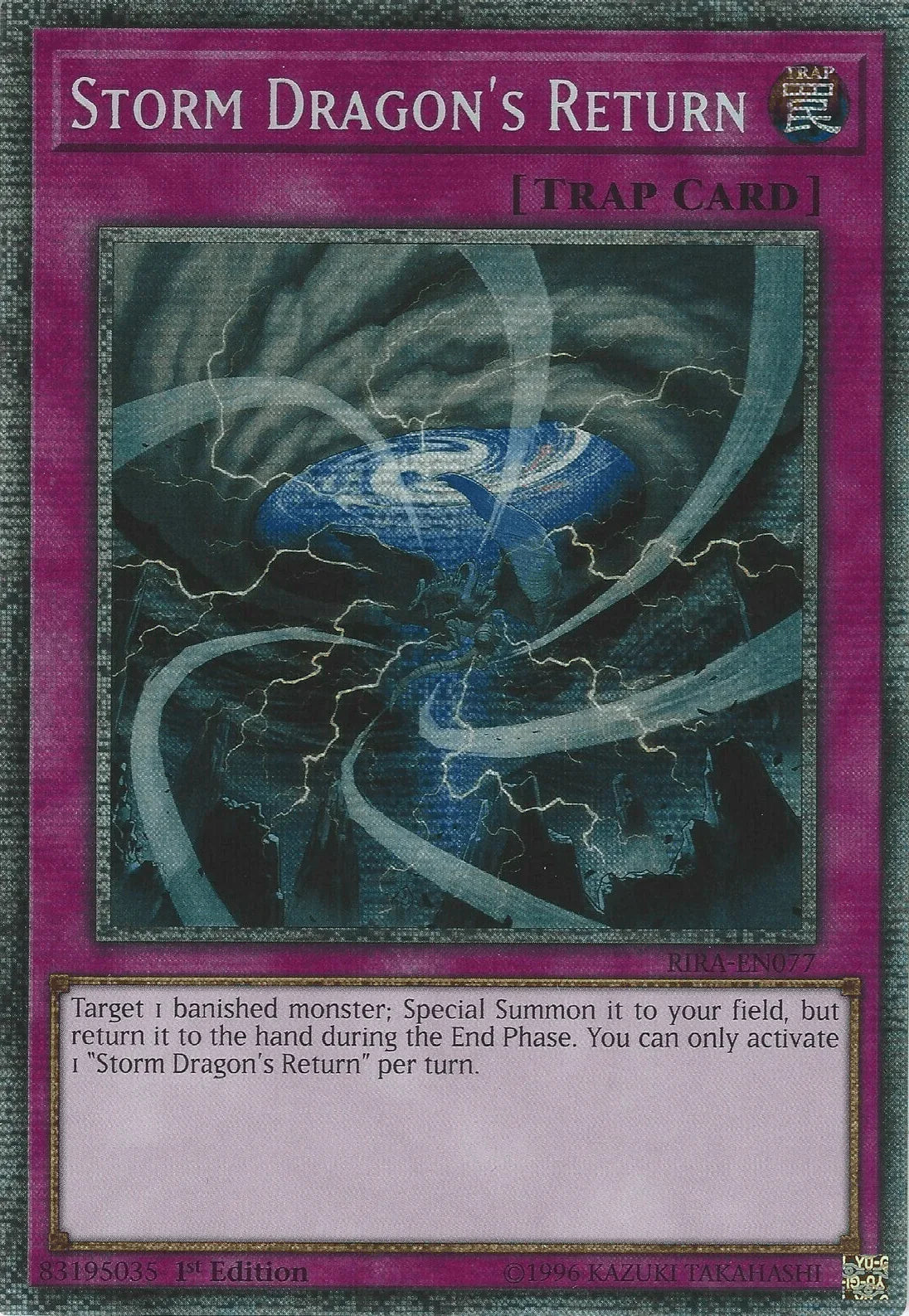 1st Edition, Normal Trap, Rising Rampage, Starlight Rare, Trap Storm Dragon's Return [RIRA-EN077] Starlight Rare - Trading Card World