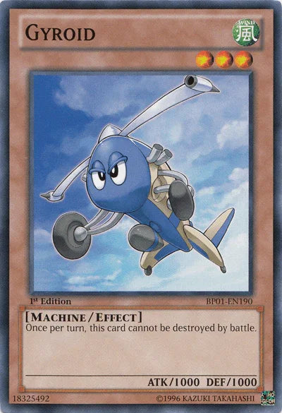1st Edition, Battle Pack: Epic Dawn, Common, Effect Monster, Machine, Unlimited, Wind Gyroid [BP01-EN190] Common - Trading Card World