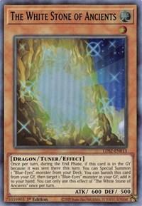 1st Edition, Dragon, Legendary Duelists: Season 2, Light, Tuner/Effect Monster, Ultra Rare The White Stone of Ancients (Green) [LDS2-EN013] Ultra Rare - Trading Card World