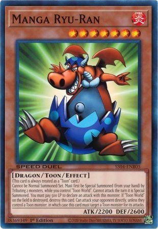 1st Edition, Common, Dragon, Fire, Speed Duel: Match of the Millennium, Toon/Effect Monster Manga Ryu-Ran [SS04-ENB05] Common - Trading Card World