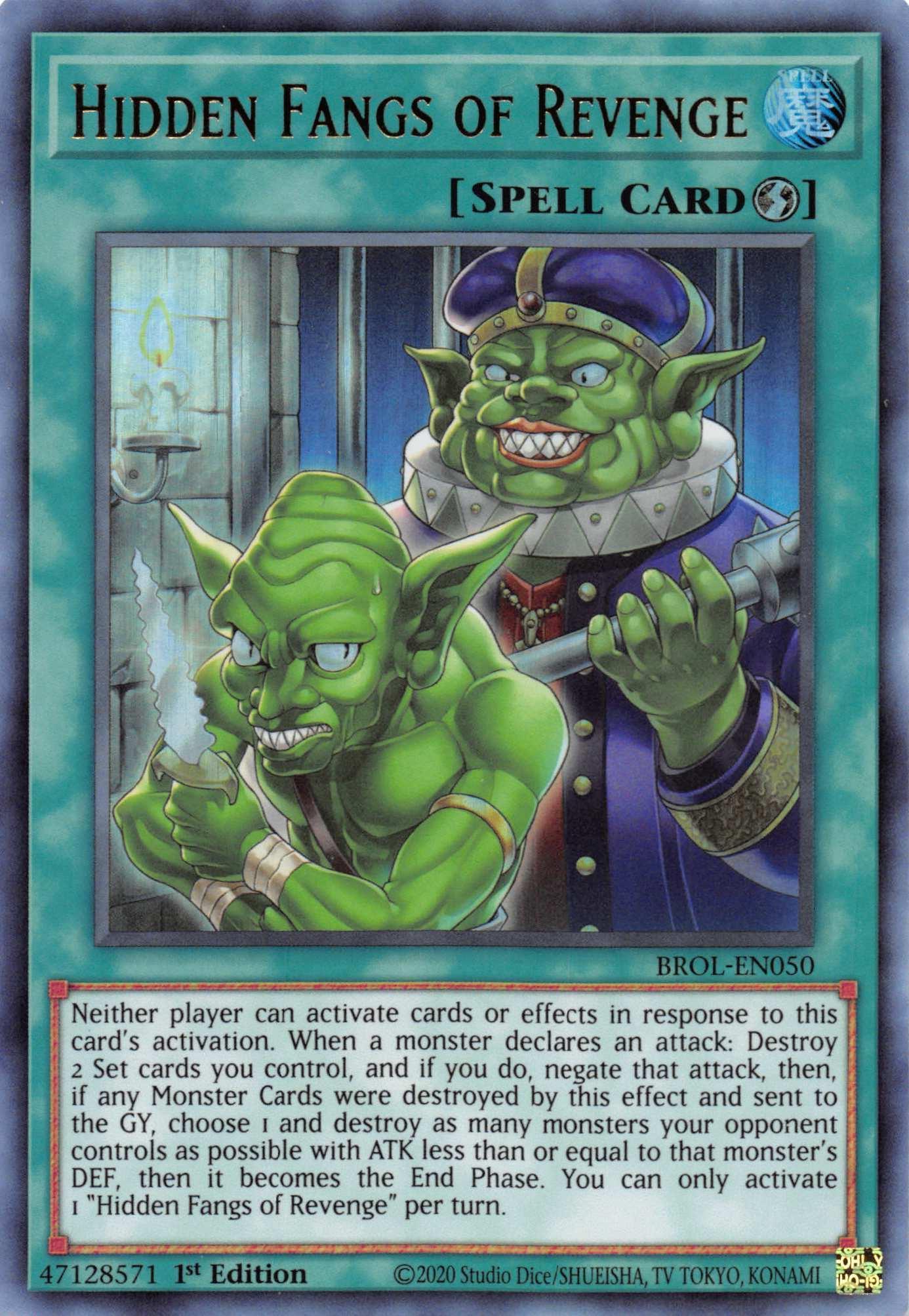 1st Edition, Brothers of Legend, Quick-Play Spell, Spell, Ultra Rare Hidden Fangs of Revenge [BROL-EN050] Ultra Rare - Trading Card World