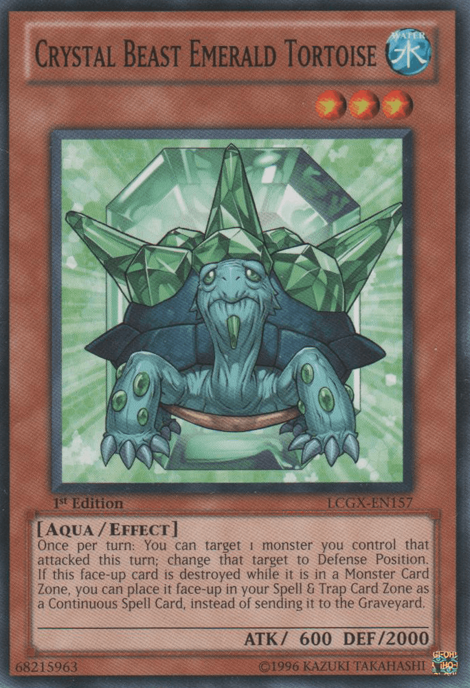 1st Edition, Aqua, Common, Effect Monster, Legendary Collection 2, Unlimited, Water Crystal Beast Emerald Tortoise [LCGX-EN157] Common - Trading Card World