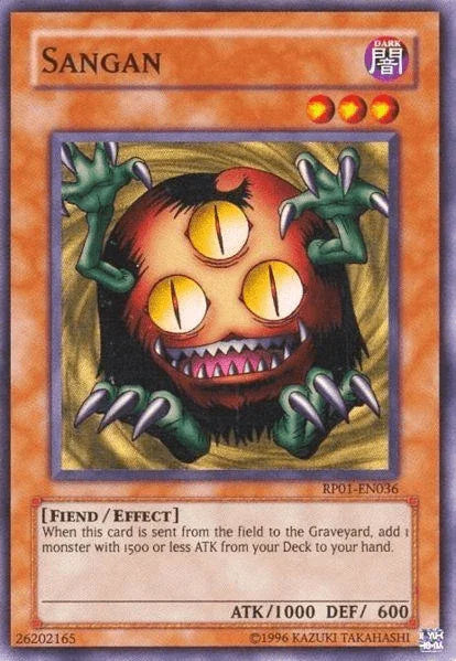 Dark, Effect Monster, Fiend, Retro Pack 1, Super Rare, Unlimited Sangan [RP01-EN036] Super Rare - Trading Card World