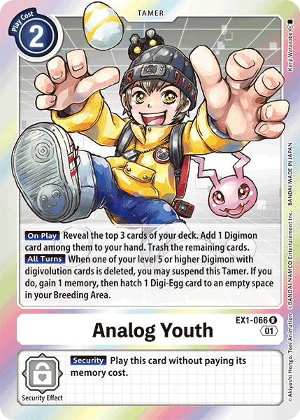 Classic Collection, EX1-066, Rare, Tamer, White Analog Youth [EX1-066] [Classic Collection] - Trading Card World
